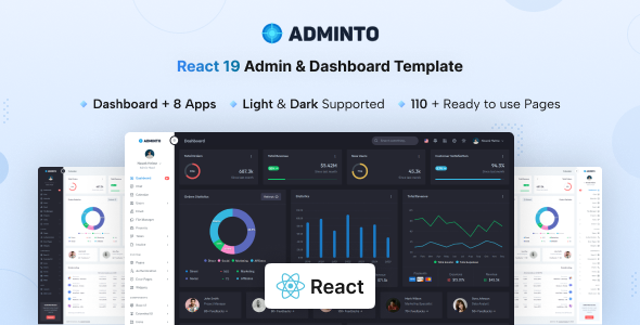 Adminto - React Admin & Dashboard Template