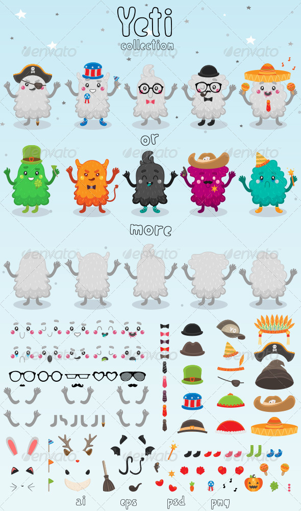 Yeti Collection - Monsters Characters