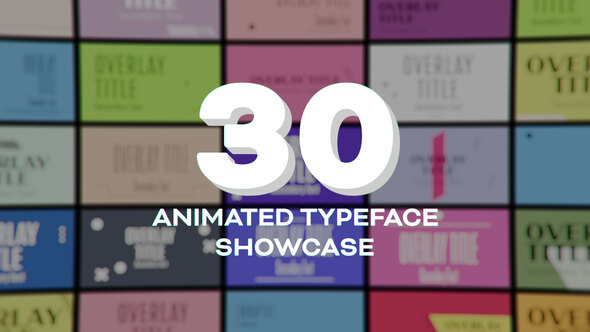 Animated Typeface Showcase Titles template preview