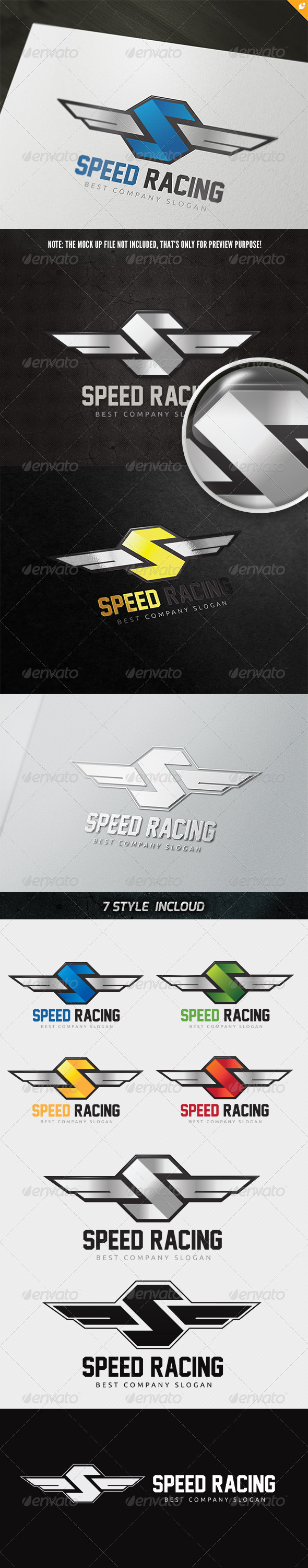 Speed Racing Logo - 3d Abstract