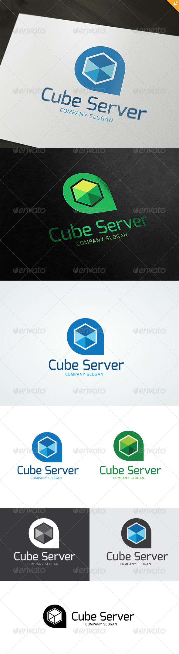 Cube Server Logo - Buildings Logo Templates