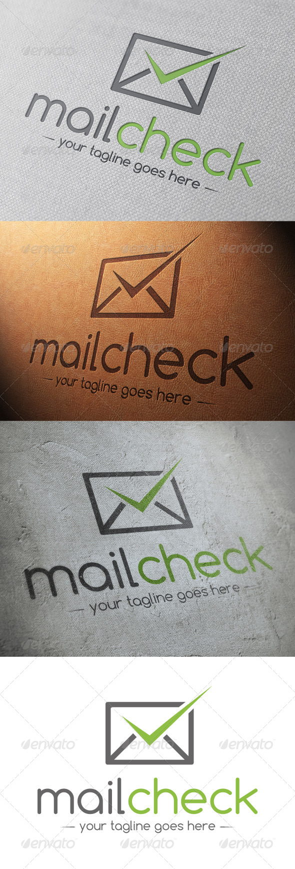 Mail Tick Check Mark Logo Template - Objects Logo Templates