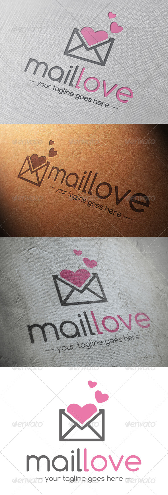 Mail Love Logo Template - Symbols Logo Templates