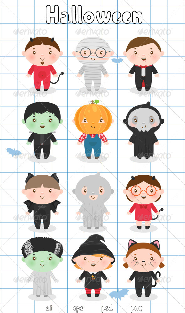 Halloween Children - People Characters