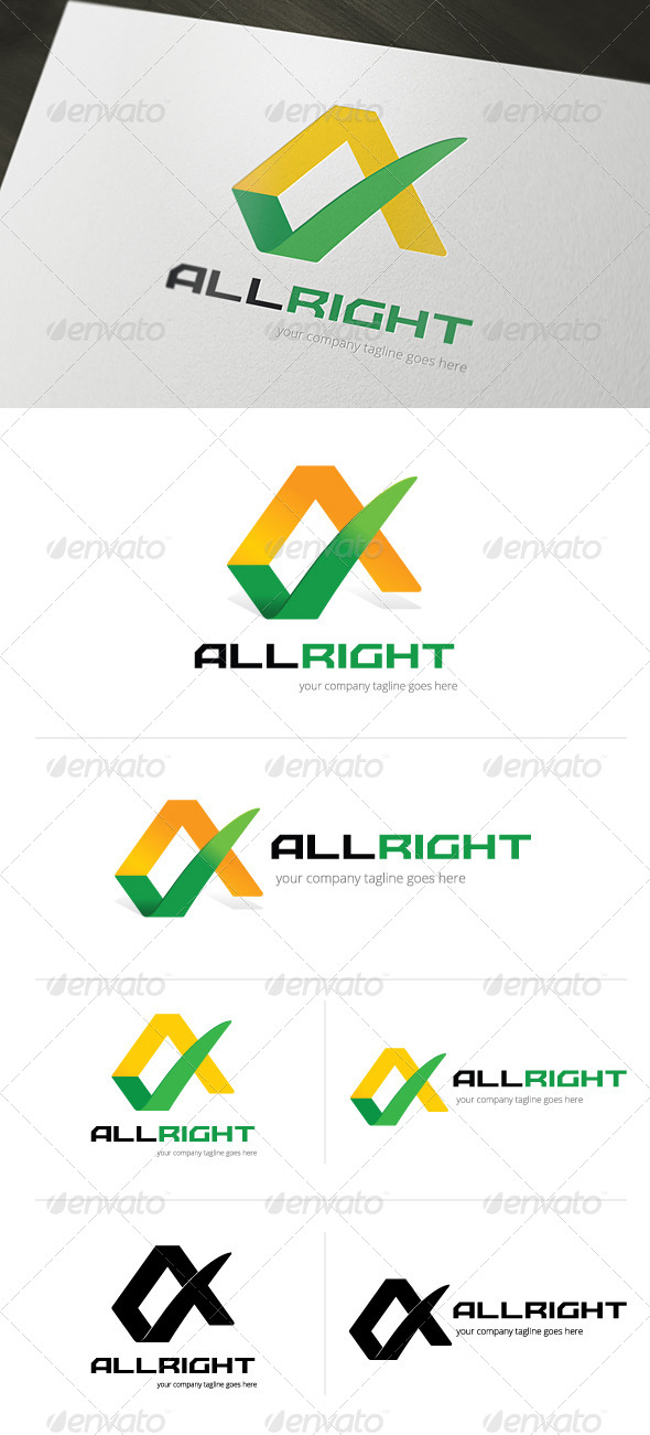 All Right Logo Template - Letters Logo Templates