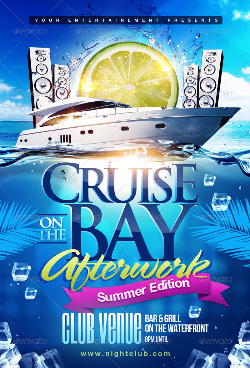 Summer Boat Cruise Party flyer by TheMediaRoom | GraphicRiver