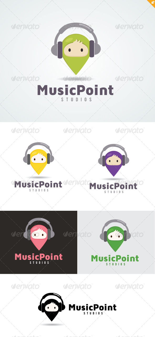 Music Point Logo - Buildings Logo Templates