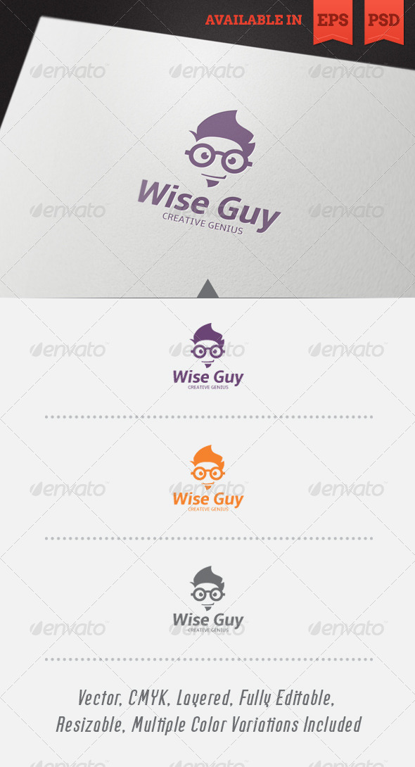 Wise Guy Logo Template V1 - Humans Logo Templates