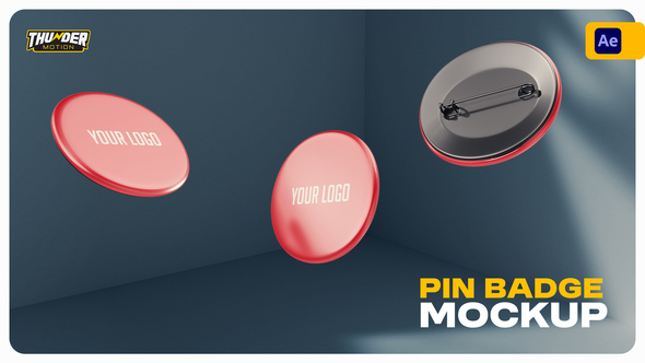Round Pin Badge Mockup Product Promo template preview