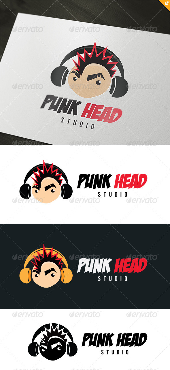 Punk Head Logo - Humans Logo Templates