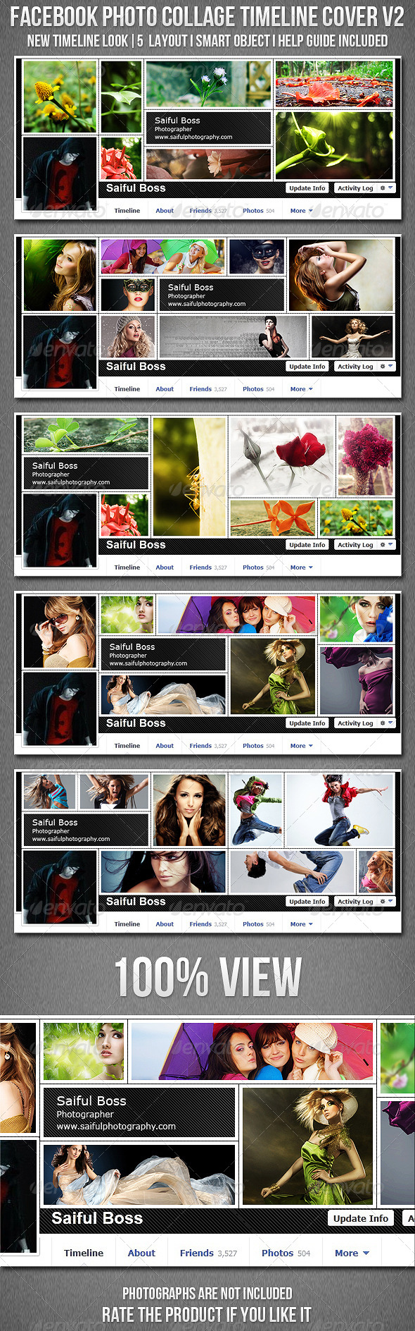 FB Photo Collage Timeline Cover V2 - Facebook Timeline Covers Social Media