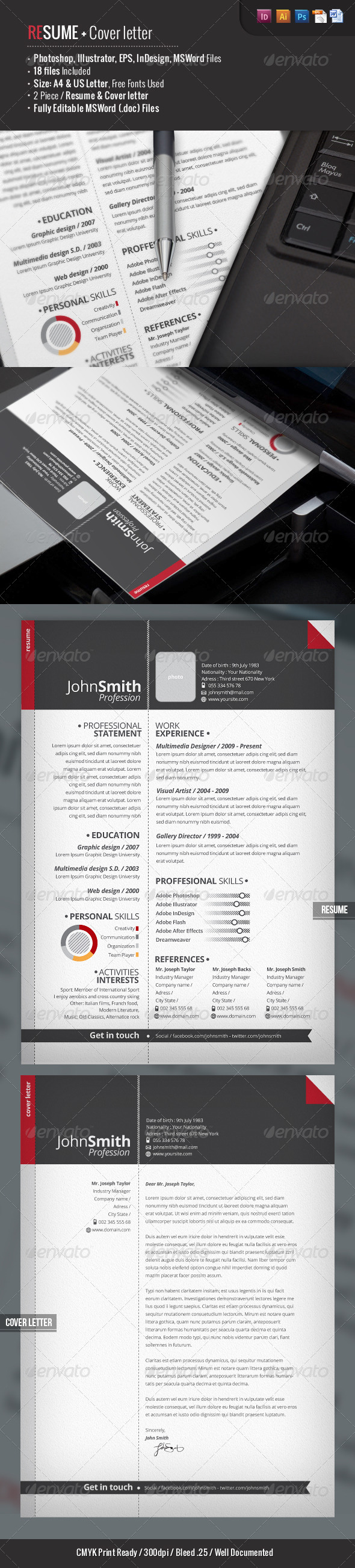 2-Piece Pro Resume + Cover Letter - Resumes Stationery