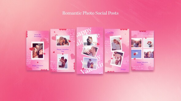 Romantic Photo Social Posts Video Displays template preview