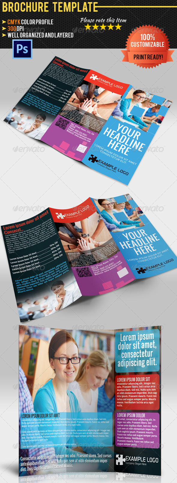 Multipurpose Tri-Fold Brochure Vol.1 - Corporate Brochures
