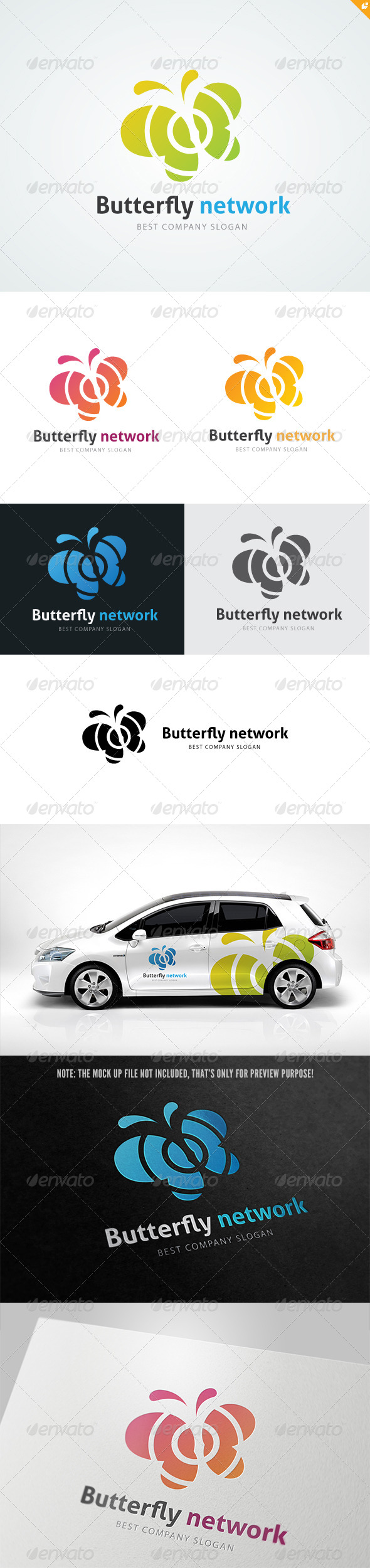 Butterfly Network Logo - Animals Logo Templates