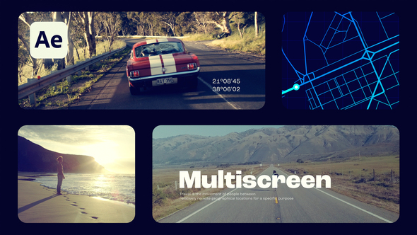 Travel Multiscreen Slideshow Openers template preview