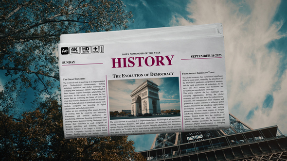 Newspaper Transitions Elements template preview