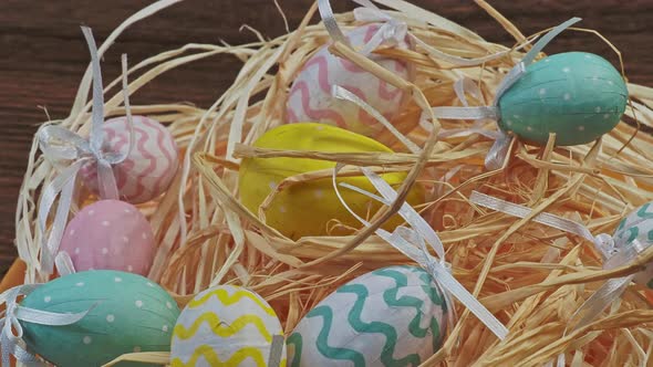 Happy Easter. Handmade paper easter eggs.