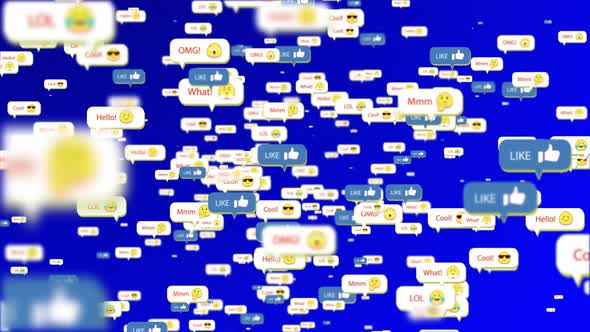 Social Reaction Emoji Comments Background alt