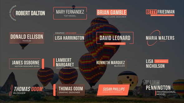 Lower Thirds Elements template preview