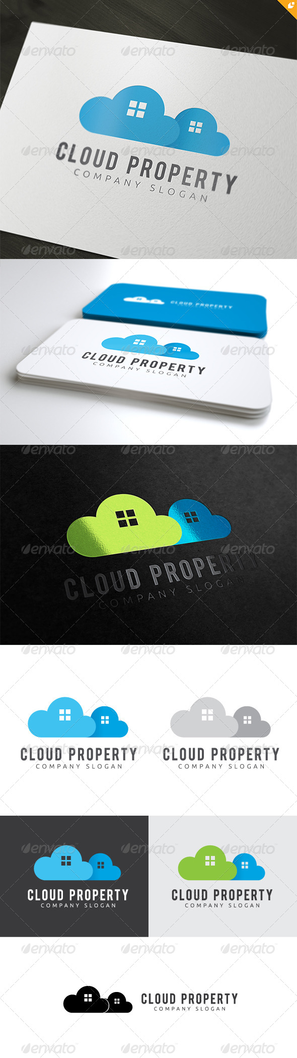 Cloud Property Logo - Buildings Logo Templates