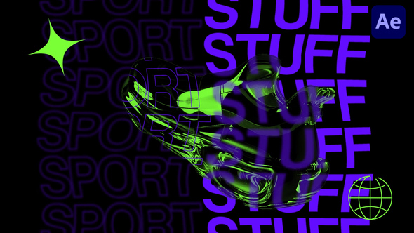 Sport Stuff Typography Intro Openers template preview