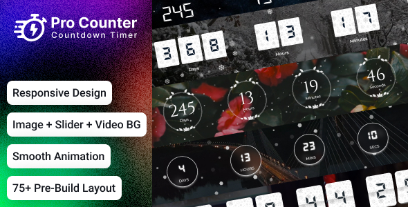 Coming Soon Countdown Timer Layout Template - Pro Counter