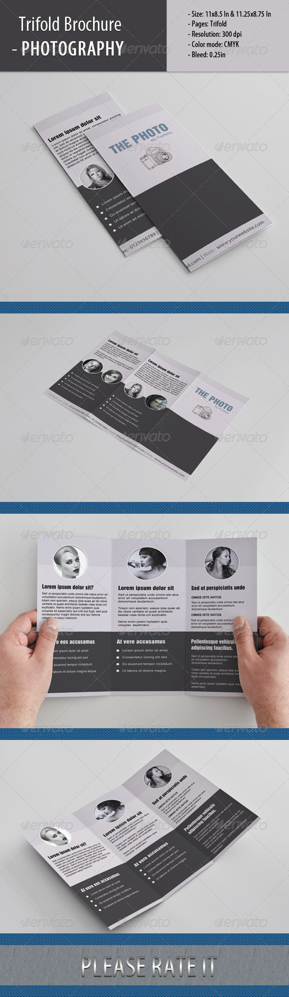 Trifold Brochure For Photography - Portfolio Brochures