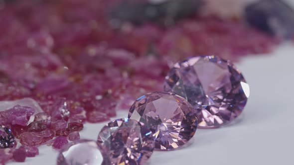 Pink Sapphires Diamonds In Row alt