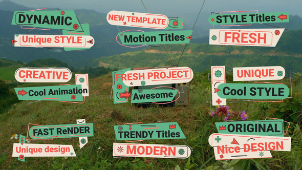 Creative Lower Thirds Elements template preview