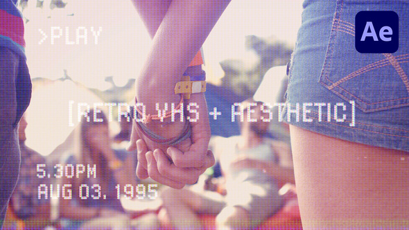 Retro VHS Aesthetic Titles Titles template preview