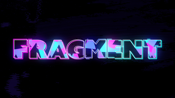 Neon Fragment Title Titles template preview