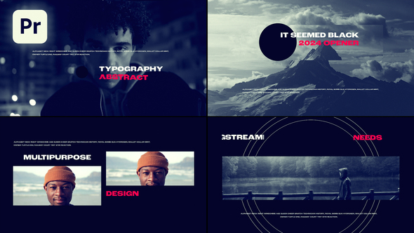 Opener - Typography Opener Premiere Pro template preview