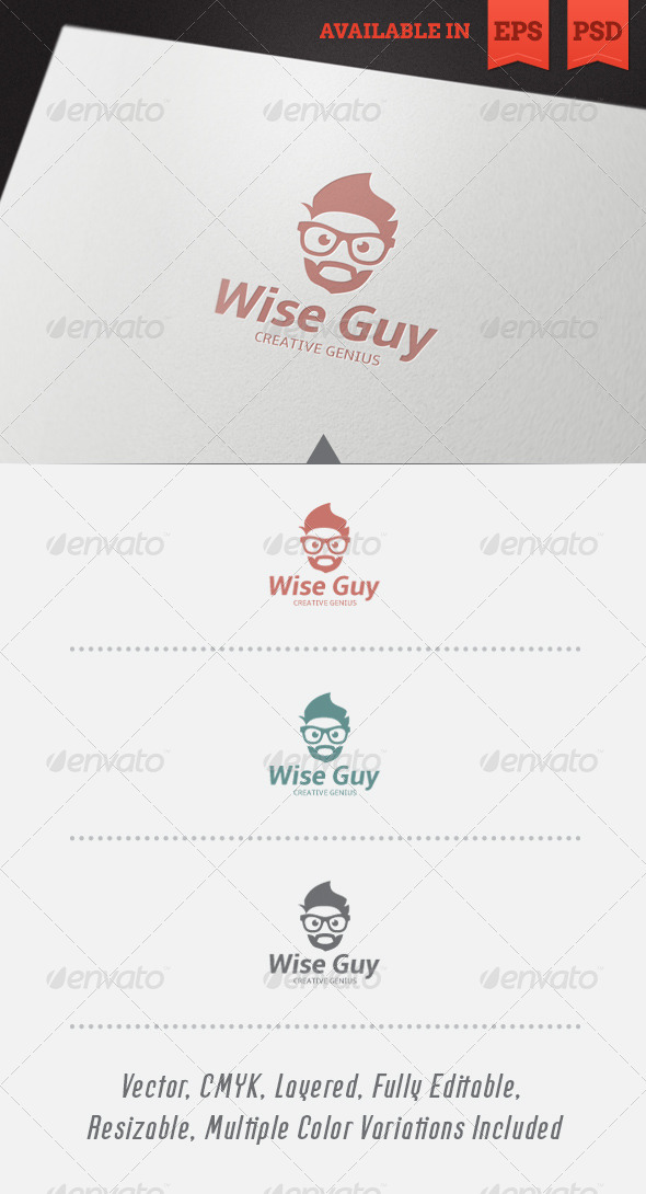 Wise Guy Logo Template V2 - Humans Logo Templates