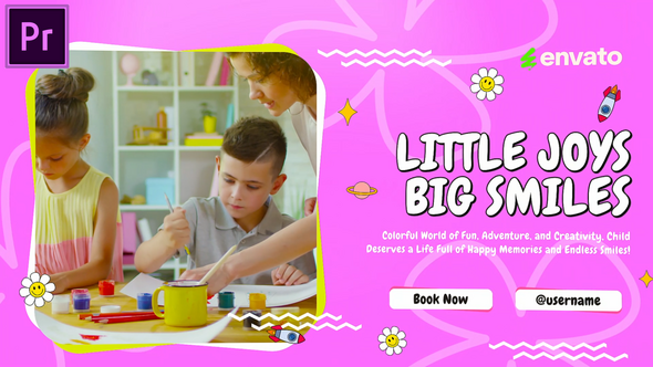 Kids Promo Slideshow MOGRT for Premier Pro Premiere Pro template preview