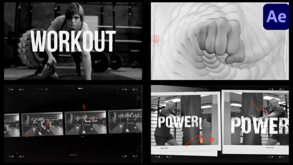 Workout for After Effects Openers template preview