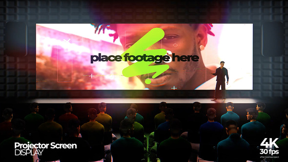 Projector Screen Mockup Video Displays template preview