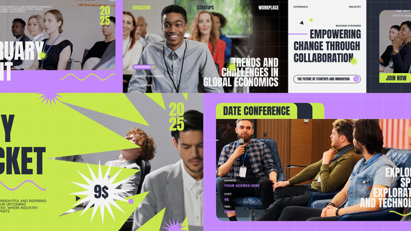 Conference Event After Effects Video Displays template preview