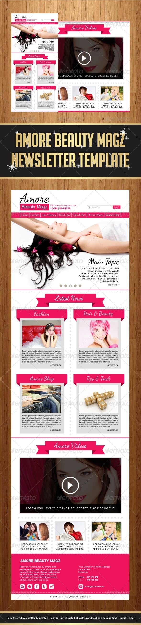 Amore - Simple & Clean Newsletter Template - E-newsletters Web Elements