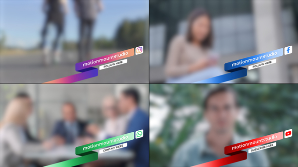 Social Media Lower Thirds Elements template preview