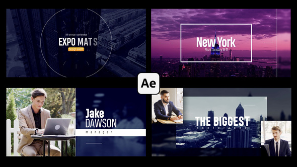 Clean Event Promo Video Displays template preview