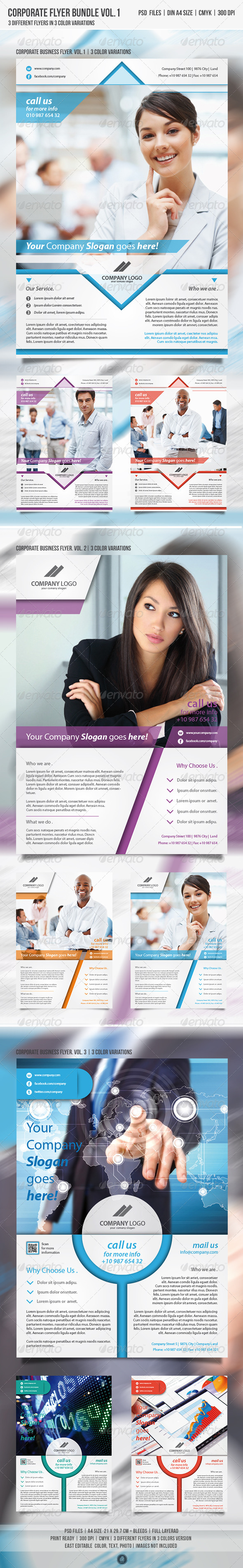 Corporate Business Flyer Bundle vol.1 - Corporate Flyers