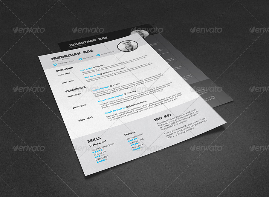 Resume CV Template, Print Templates | GraphicRiver