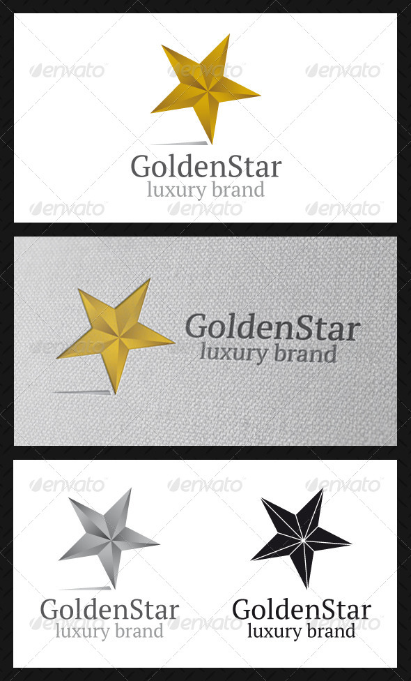 Golden Star Logo Template - Symbols Logo Templates