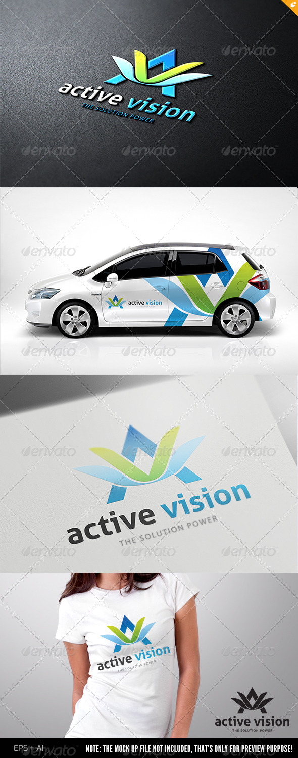 Active Vision Logo - 3d Abstract