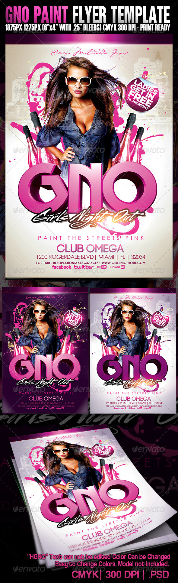 GNO Paint The Streets Pink - Events Flyers