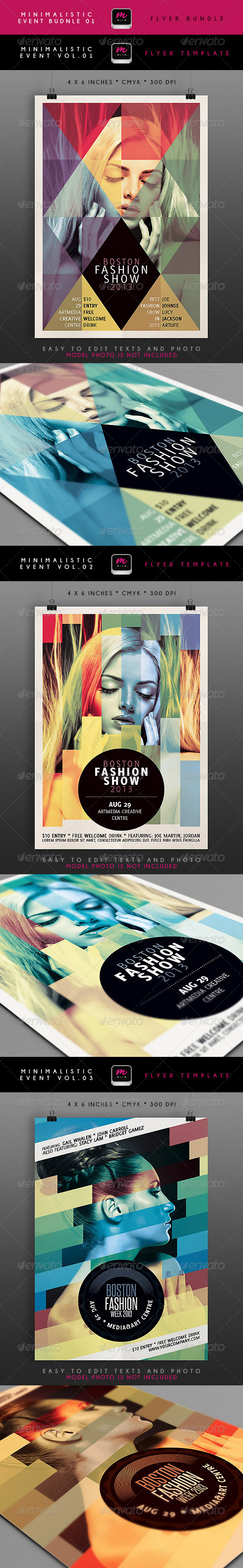 Minimalistic Event Flyers Bundle 1 - Events Flyers