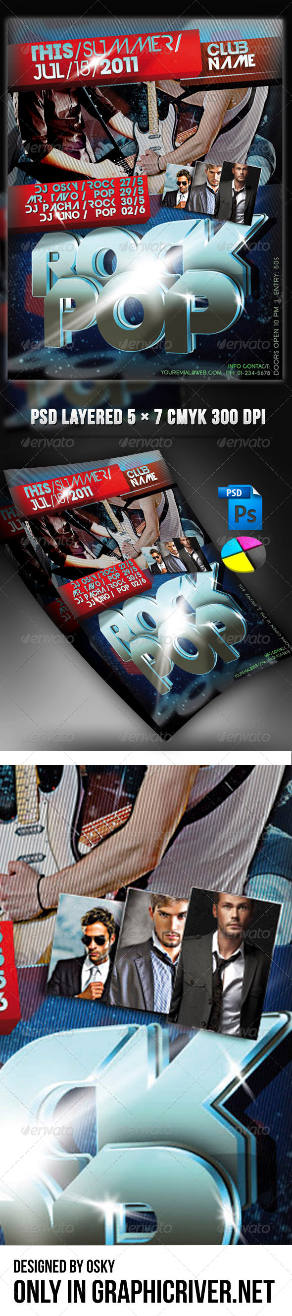 Rock Pop Flyer - Clubs & Parties Events