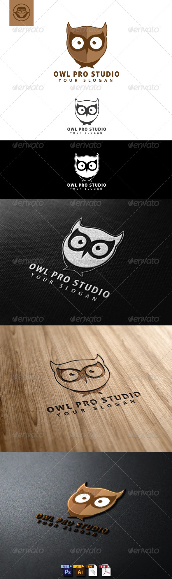 Owl Pro Studio Logo Template - Animals Logo Templates