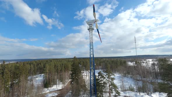 Wind Power Turbines Generating Clean Renewable Energy